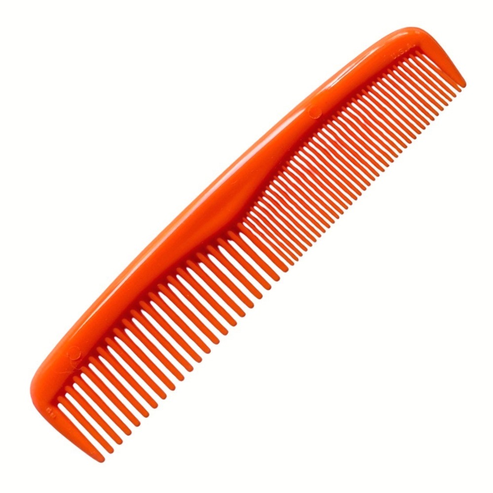 Vintage‎ Ace 5" Hair Comb Hard plastic orange Pocket Purse Comb Unbreakable